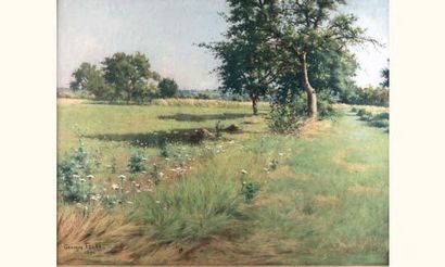 null Georges FERRÉ (Nemours 1853-1924)
paysage d'été
Pastel signé en bas à gauche...