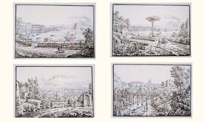 null Antoine SENAPE (vers 1775-1842)
Album de vingt-et-un dessins à la plume d'encre...