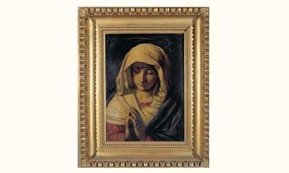 null ECOLE MILANAISE vers 1520, suiveur de Léonard de VINCI
	
Portrait de JEUNE femme...