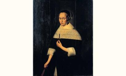 null Dans le goût de Nicolaes Eliasz dit PICKENOY 
	
PORTRAIT DE JEUNE FEMME À LA...