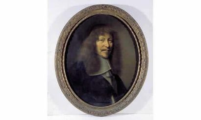 null ÉCOLE FRANÇAISE du XVIIe siècle, entourage de Robert NANTEUIL. PORTRAIT DE LOUIS...