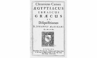 null MARSHAM (John) Chronicus Canon AEgyptiacus Ebraicus Graecus et Disquisitiones,...