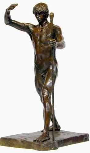 null Paul LANDOWSKI (1875-1961)
Le berger
Épreuve en bronze. Fonte d'édition originale...
