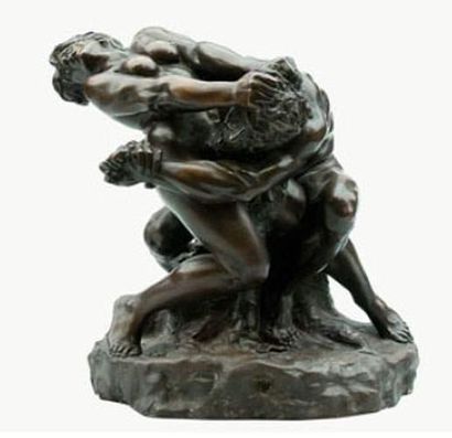 null Augusta RIVALTA (1838-1925)
Femme et satyre
Épreuve en bronze, fonte d'édition...