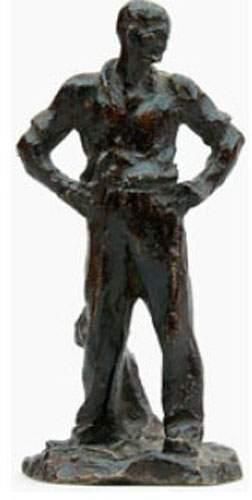null Jules DALOU (1838-1902)
Homme debout, les mains sur les hanches
Épreuve en bronze,...