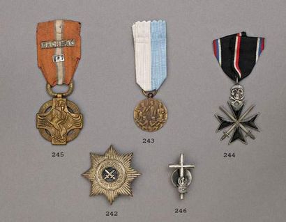 null Croix de la Légion Tchèque, plaquette « Bachmac »
Bronze, avec son bon ruba...