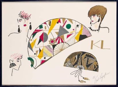 null Karl Lagerfeld - « KL » - (années 1990)
Lithographie polychrome représentant...