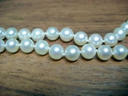 null Collier formé de perles de culture
Diamètre 6.5 à 7 mm, fermoir en or gris.
Longueur:...