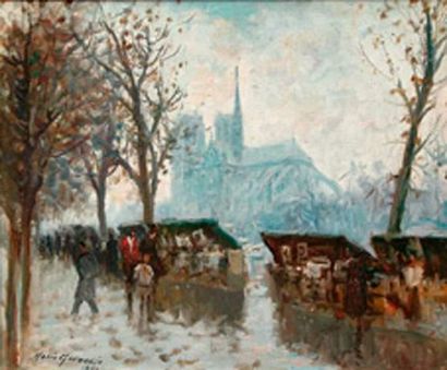 null Mério AMEGLIO (1897-1970)
Notre-Dame, 1948
Huile sur toile signée et datée en...