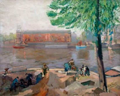 null Elie Anatole PAVIL (1873-1948)
Un pavillon sur la Seine pour l'Exposition de...
