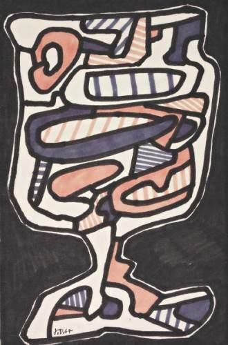 null Jean DUBUFFET (1901 - 1985)
“VERRE D'EAU”, 1967

Feutre sur papier monogrammé...