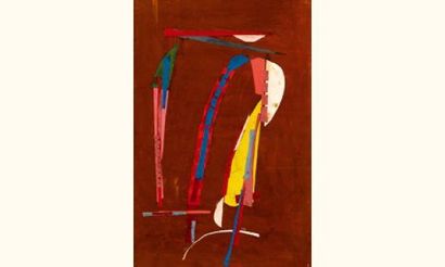 null André LANSKOY (1902-1976)
« Composition »
Collage, fait partie de la suite «...