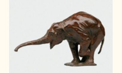 null Dominique BILLIET (Né en 1950)
« Éléphant »
Épreuve en bronze, fonte originale...