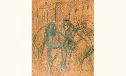 null Théophile-Alexandre STEINLEN, (1859-1923)
« Les laveuses »
Dessin sur papier...