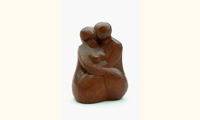 null Ferdinand PARPAN (1902-2004)
Couple enlacé assis
Sculpture, taille directe en...