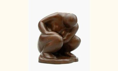 null Ferdinand PARPAN (1902-2004)
Femme à sa toilette
Épreuve en bronze, fonte d'édition...