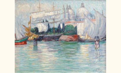 null Léon DETROY 1857-1955

"Voiliers dans le port"

Huile sur toile signée en bas...