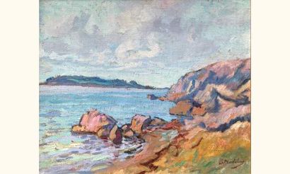 null Paul MADELINE 1863-1920

"La côte rocheuse à Loguivy"

Huile sur toile signée...