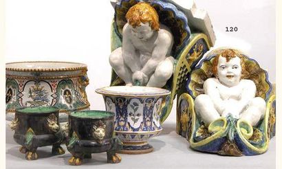 null PAIRE DE CONSOLES D'APPLIQUE EN FAIENCE POLYCHROME 0 SUJETS D4AMOURS;

Travail...