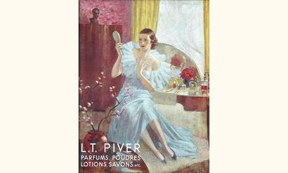 null L.T. Piver - (années 1930)
Panneau publicitaire polychrome représentant une...