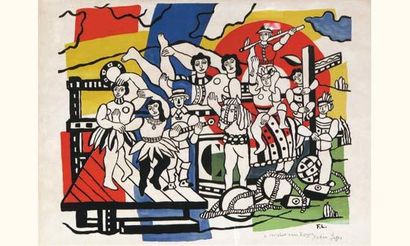 Fernand LEGER - 1881-1955
La parade
Lithographie...