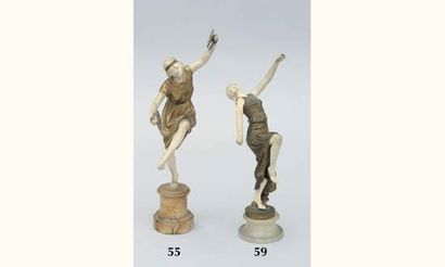 null ECOLE française - Vers 1925
Danseuse aux cymbales
Epreuve en bronze, fonte d'édition,...