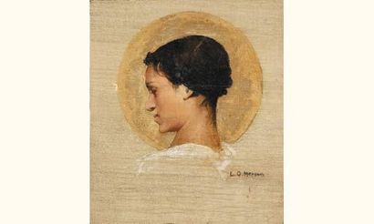 null Luc Olivier MERSON 1846-1920
Profil d'adolescent
Huile sur toile marouflée sur...