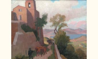 null Jules ZINGG 1882-1942
Baie de St Tropez, les hauteurs environnantes
Huile sur...