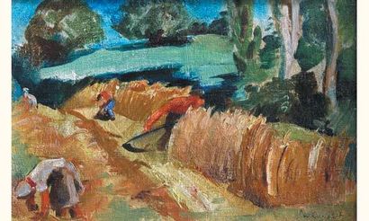 null Willy EISENSCHITZ 1889-1974
La Moisson en Provence, vers 1920/30
Huile sur toile...