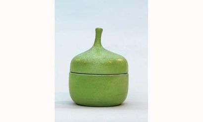 Georges JOUVE 1910-1964. Pot couvert en céramique,...