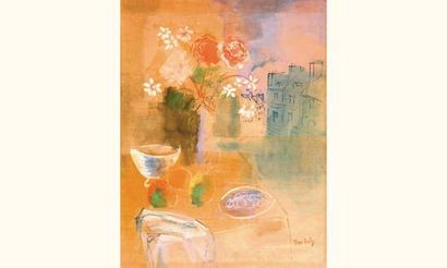 null Jean DUFY - 1888-1964

FLEURS

Gouache et aquarelle. 
Signature apocryphe.	
53...