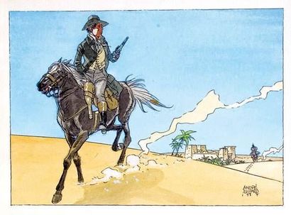 null JUILLARD. « Arno à cheval ».
Illustrations en couleurs directes (encres) représentant...