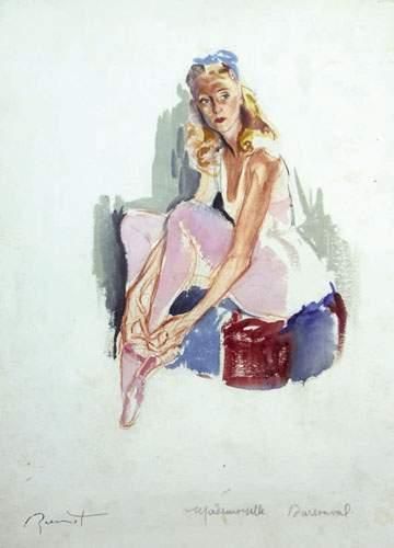 null Pierre-Laurent BRENOT (1913-1998). « Mademoiselle Darsonval ».
Gouache couleurs...