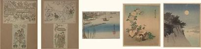 null JAPON
Cinq estampes de Hiroshige, et autres artistes, traitant de thèmes différents....