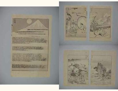 JAPON
Cinq estampes de Hokusai, de la série...