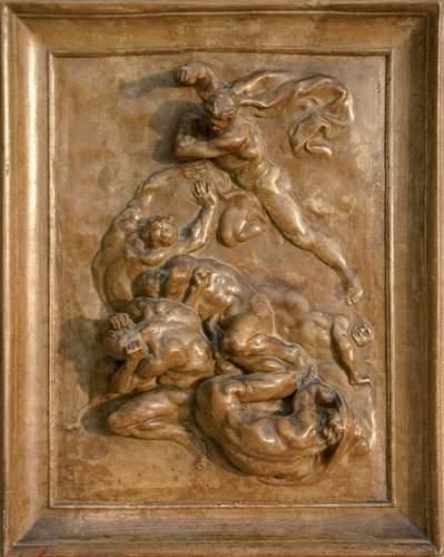 null Jules-Aimé DALOU (1838-1902)
« Les châtiments»
Bas-relief en plâtre patiné.
H....