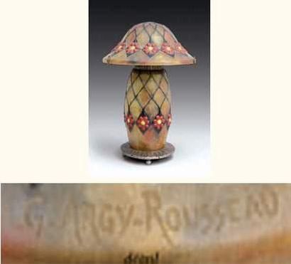 null Gabriel Argy-Rousseau (1885-1953)
Lampe de bureau, modèle « Floréal » en pâte...