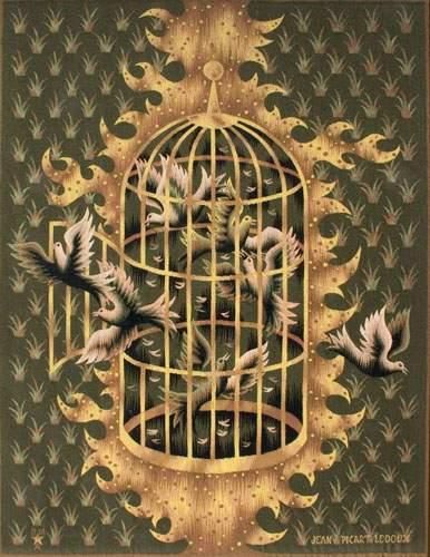 null Jean PICART LE DOUX (1902-1982)
« La Cage Ouverte »
Tapisserie d'Aubusson.
Signée...