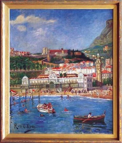 null Huile sur toile des "Bains de Mer de Monaco" 1892
OCHOA Y MADRAZO Rafael de
Il...
