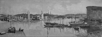 null Lucien SEEVAGEN (1887-1959)
« L'arrière port de Concarneau »
Huile sur toile...