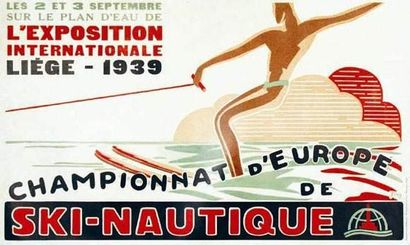Liège 1939. Championnat d'Europe de Ski Nautique...