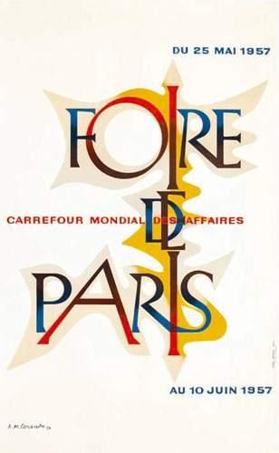 null 75 PARIS
Foire de Paris 1956
CASSANDRE
Carrefour mondial des affaires. 1957.
Publi....