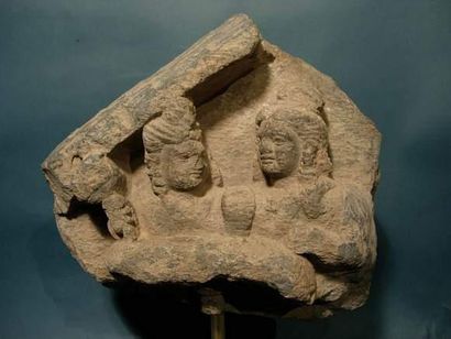 null ART GRECO-BOUDDHIQUE DU GANDHARA (Ier - Vème siècle ap. J.C.)
Bas-relief fragmentaire...