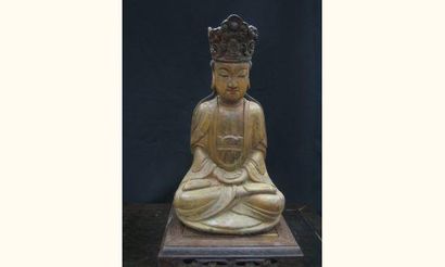 null MING (1368 - 1643 ap. J.C.)
Bodhisattva assis en position de lotus, méditant...