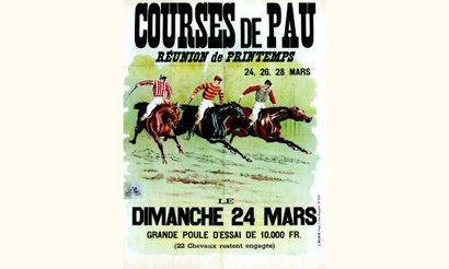 null Courses de Pau
Réunion de printemps.
J. Weiner Paris
82 x 61 cm
Aff. N.E. B.E....
