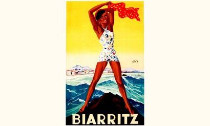 null Biarritz
DON
Courbet Paris 1937
99 x 62.5 cm
Aff. E. B.E. B + Déchirures restaurées...