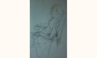 null Pierre Sicard 1900-1980
« Femme assise de profil »
Beau dessin au crayon rehaussé...