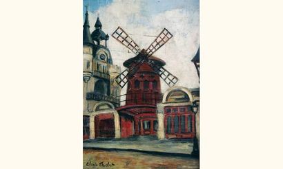 null Elisée MACLET (1881-1962)
« Le moulin rouge, circa 1920 »
Huile sur toile. Signée...