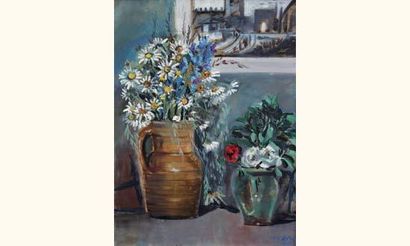null Filippo DE PISIS (1896-1956)
« Deux bouquets de fleurs, 1920 »
Huile sur toile....