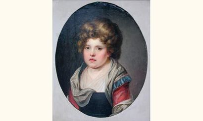 null Attribuée à Jeanne-Philiberte LEDOUX (Paris 1767-1840)
« Portrait de petite...